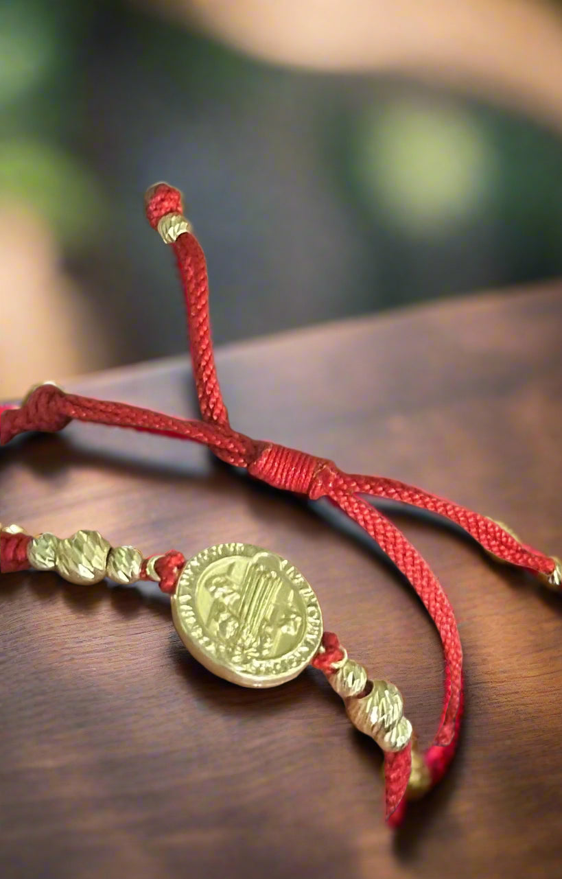 18k Gold Aphrodite Saint Benedict Charm Bracelet