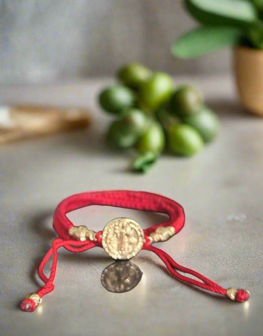 18k Gold Aphrodite Saint Benedict Charm Bracelet